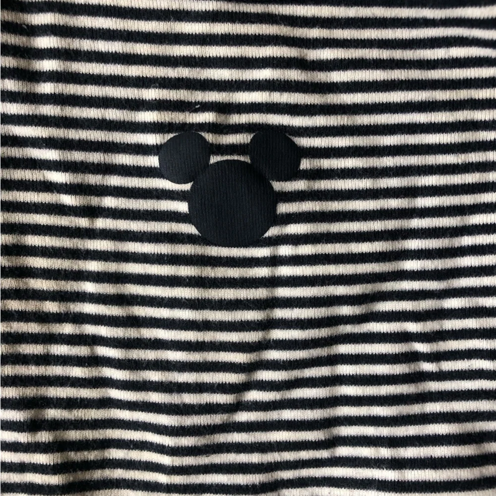 4/$20 Baby Gap Disney Navy Blue & White Striped Long Sleeve Onesie Sz 6-12 mo